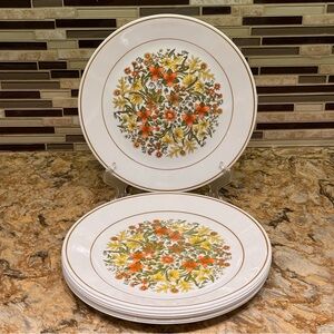 Vintage Set of 8 Corelle EXCELLENT 1977 Indian Summer Dinner Plates 10.25”